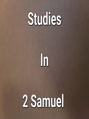 cover image of Stidies In 2 Samuel